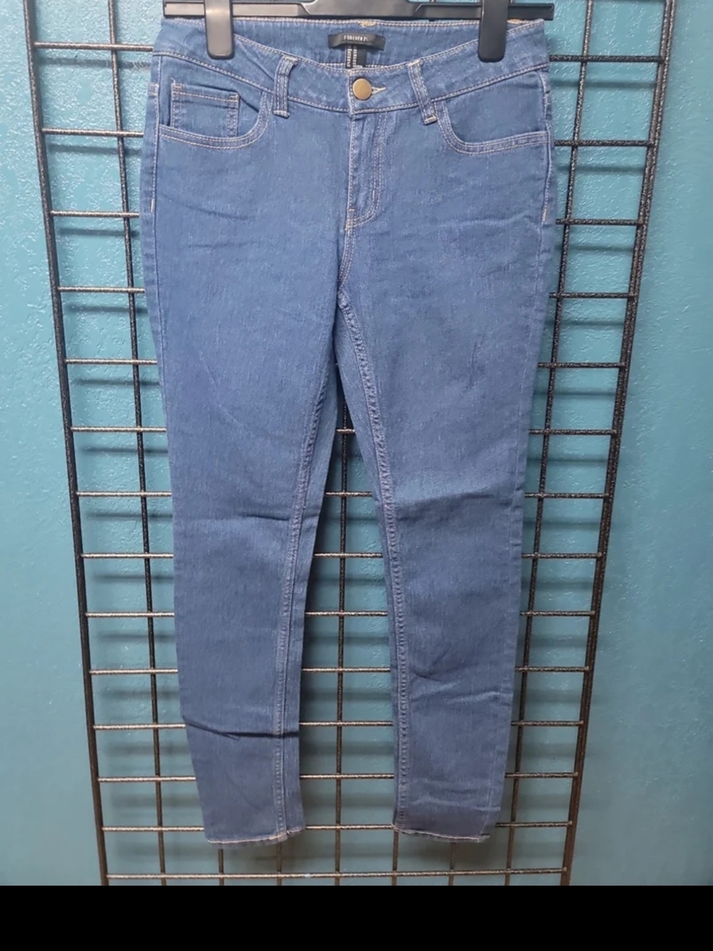 Forever 21 Slim Fit Blue Skinny Jeans